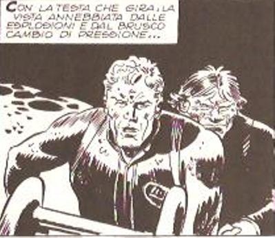 La prima apparizione di Doc Robinson<br>Vignetta di Giancarlo Alessandrini, pag.185<br><i>(c) 2012 Sergio Bonelli editore</i>
