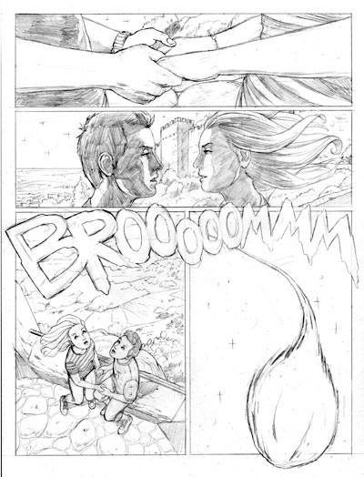 Tavola 2 - matite<br>disegni di Rosario Raho<br><i>(c) 2012 Giuseppe Di Bernardo & Light&Darkness Publishing</i>
