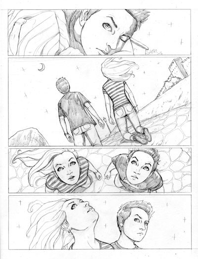 Tavola 4 - matite<br>disegni di Rosario Raho<br><i>(c) 2012 Giuseppe Di Bernardo & Light&Darkness Publishing</i>