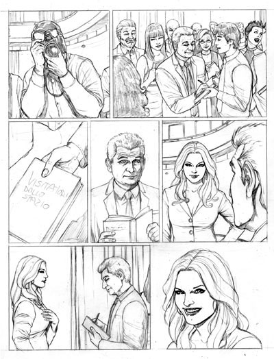Tavola 6 - matite<br>disegni di Rosario Raho<br><i>(c) 2012 Giuseppe Di Bernardo & Light&Darkness Publishing</i>