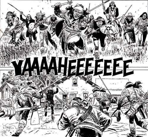 La furia dei Mescaleros La furia dei Mescaleros<br>Tex 621, pag.38 - Disegno di Alfonso Font<br><i>(c) 2012 Sergio Bonelli Editore</i>