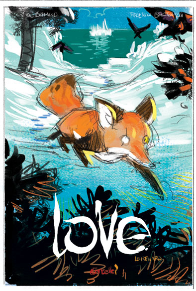 Bozza Cover Love numero 2<br>disegni e colori di Federico Bertolucci<br><i>(c) 2012 Edizioni BD</i>
