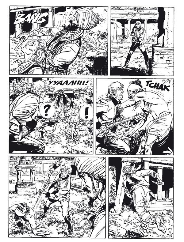 Tavola tratta dal numero 3 Tavola tratta dal numero 3<br>disegni di Bruno Brindisi<br><i>(c) 2012 Sergio Bonelli Editore</i>