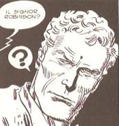 Doc Robinson, il proto BVZM<br>Vignetta di Giancarlo Alessandrini, MM 320, pag.206<br><i>(c) 2012 Sergio Bonelli editore</i>