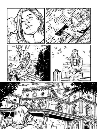 Tavola tratta da Davvero numero 1<br>disegni di Walter Trono<br><i>(c) 2012 Paola Barbato & Edizioni Star Comics</i>