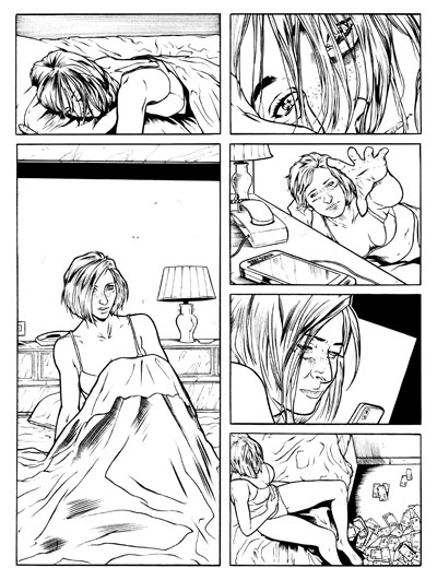 Tavola tratta da Davvero numero 1<br>disegni di Walter Trono<br><i>(c) 2012 Paola Barbato & Edizioni Star Comics</i>