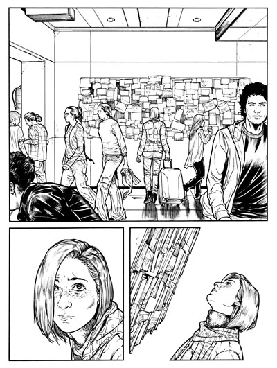 Tavola tratta da Davvero numero 1<br>disegni di Walter Trono<br><i>(c) 2012 Paola Barbato & Edizioni Star Comics</i>