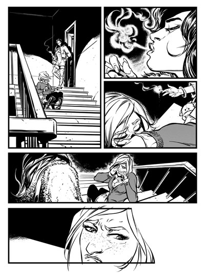 Tavola tratta da Davvero numero 2<br>disegni di Antonio Lucchi<br><i>(c) 2012 Paola Barbato & Edizioni Star Comics</i>