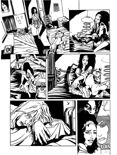 Tavola tratta da Davvero numero 3<br>disegni di Damjan Stanich<br><i>(c) 2012 Paola Barbato & Edizioni Star Comics</i>