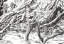 Zagor nella stessa posa della copertina n.1 di Mister No<br>disegni di Gallieno Ferri, Zagor n.565, pag.57<br><i>(c) 2012 Sergio Bonelli Editore</i>