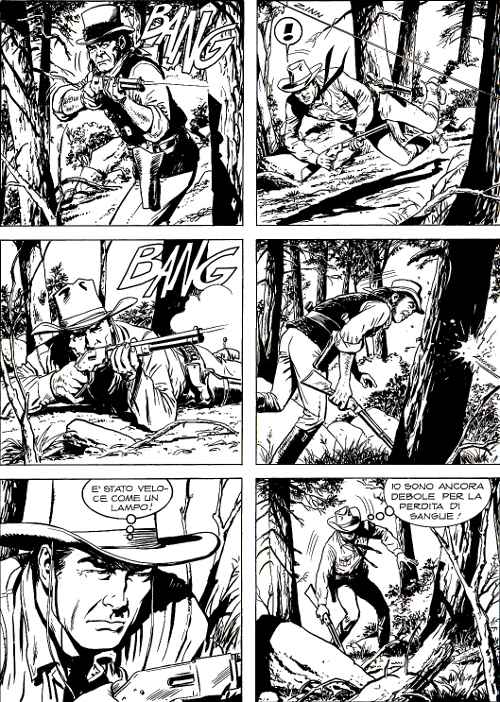 Tex contro Gus Dekker Tex contro Gus Dekker<br>Tex 624, pag.54 - Tavola di Pasquale del Vecchio<br><i>(c) 2012 Sergio Bonelli Editore</i>