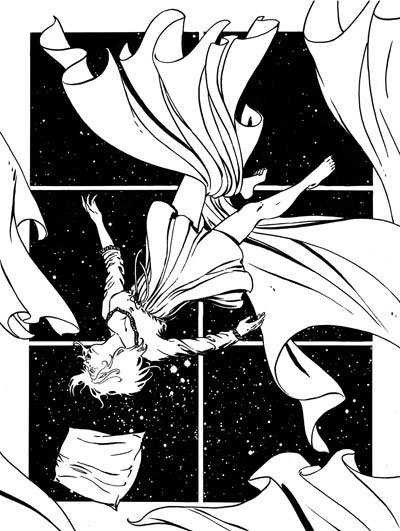 Tavola tratta da Davvero numero 3<br>disegni di Damjan Stanich<br><i>(c) 2012 Paola Barbato & Edizioni Star Comics</i>