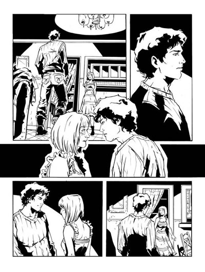 Tavola tratta da Davvero numero 5<br>disegni di Elena Cesana & Roberta Ingranata<br><i>(c) 2012 Paola Barbato & Edizioni Star Comics</i>