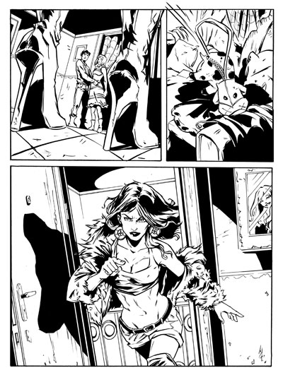 Tavola tratta da Davvero numero 5<br>disegni di Elena Cesana & Roberta Ingranata<br><i>(c) 2012 Paola Barbato & Edizioni Star Comics</i>