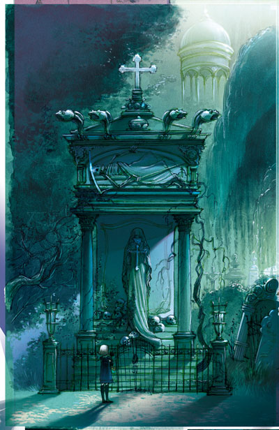END - Studio Ambienti: Tomba<br>disegni di Barbara Canepa e Anna Merli<br><i>(c) 2012 Bao Publishing</i>