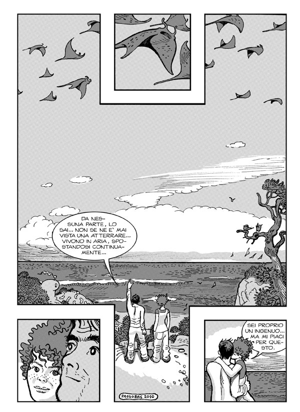Sul pianeta perduto - Tavola 62<br>disegni di Paolo Bacilieri<br><i>(c) 2012 Sergio Bonelli Editore</i>