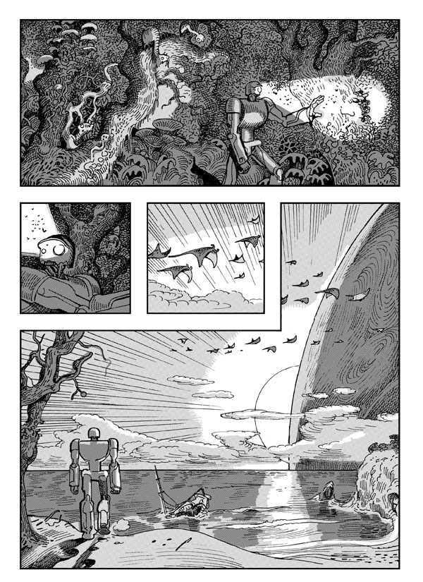 Sul pianeta perduto - Tavola 75 Sul pianeta perduto - Tavola 75<br>disegni di Paolo Bacilieri<br><i>(c) 2012 Sergio Bonelli Editore</i>