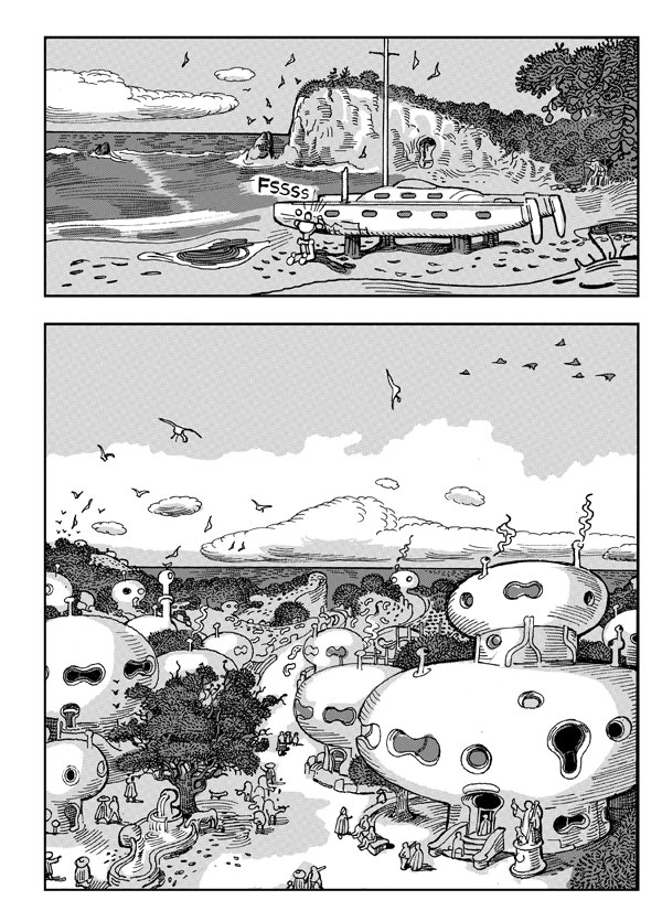 Sul pianeta perduto - Tavola 78<br>disegni di Paolo Bacilieri<br><i>(c) 2012 Sergio Bonelli Editore</i>