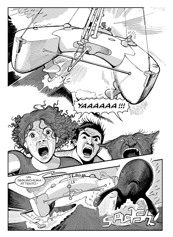 Sul pianeta perduto - Tavola 125<br>disegni di Paolo Bacilieri<br><i>(c) 2012 Sergio Bonelli Editore</i>