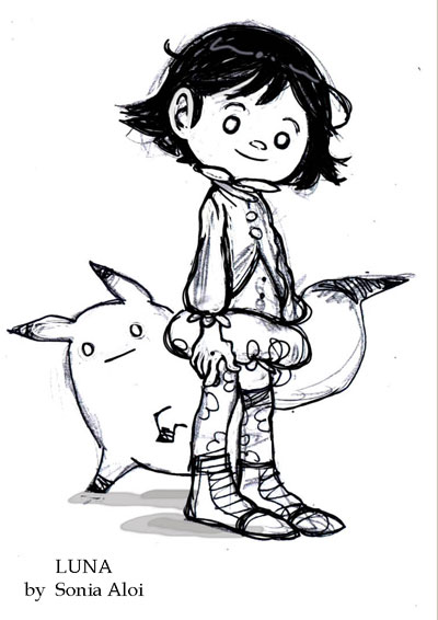 Metamorphosis - Studio Personaggi: Luna Mondschein<br>disegni di Sonia Aloi<br><i>(c) 2012 Editoriale Aurea</i>