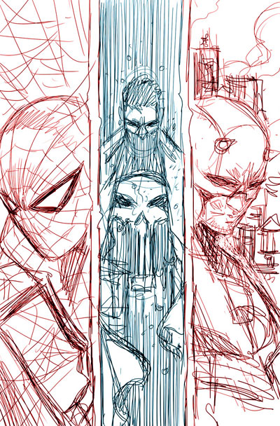 Cover USA The Punisher #10 - The Omega effect<br>disegni di Marco Checchetto<br><i>(c) TM & © 2012 MARVEL Edizione italiana: Panini S.p.A.</i>