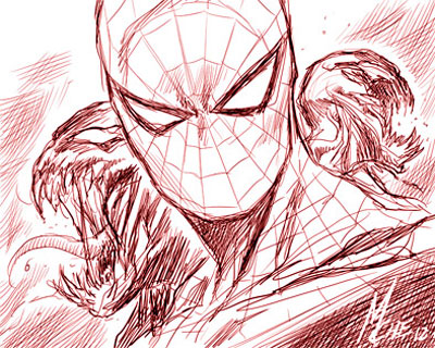 Sketch studio personaggi tratto dalla saga The Omega Effect Sketch studio personaggi tratto dalla saga The Omega Effect<br>disegni di Marco Checchetto<br><i>(c) TM & © 2012 MARVEL Edizione italiana: Panini S.p.A.</i>