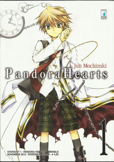 Pandora Hearts<br>cover numero 1<br><i>(c) 2012 Star Comics</i>