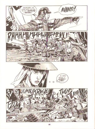 Lilith tra i samurai<br>Tavola di Luca Enoch, Lilith n.8, pag.80<br><i>(c) 2012 Sergio Bonelli editore</i>