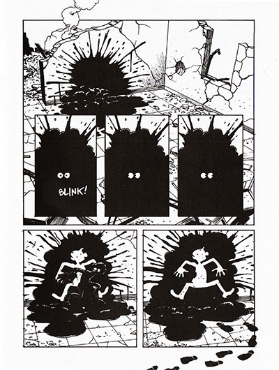 Tavola tratta dal numero 6½<br>disegni di Daniele Caluri<br><i>(c) 2012 Emiliano Pagani, Daniele Caluri, Panini Comics</i>