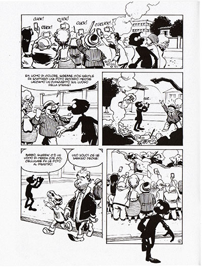 Tavola tratta dal numero 6½<br>disegni di Daniele Caluri<br><i>(c) 2012 Emiliano Pagani, Daniele Caluri, Panini Comics</i>