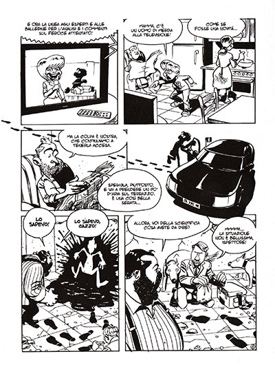 Tavola tratta dal numero 6½<br>disegni di Daniele Caluri<br><i>(c) 2012 Emiliano Pagani, Daniele Caluri, Panini Comics</i>