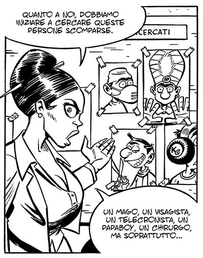 Vugnetta tratta da Nirvana numero 7 Vugnetta tratta da Nirvana numero 7<br>matite di Daniele Caluri, chine di Bruno Cannucciari<br><i>(c) 2012 Emiliano Pagani, Daniele Caluri, Panini Comics</i>