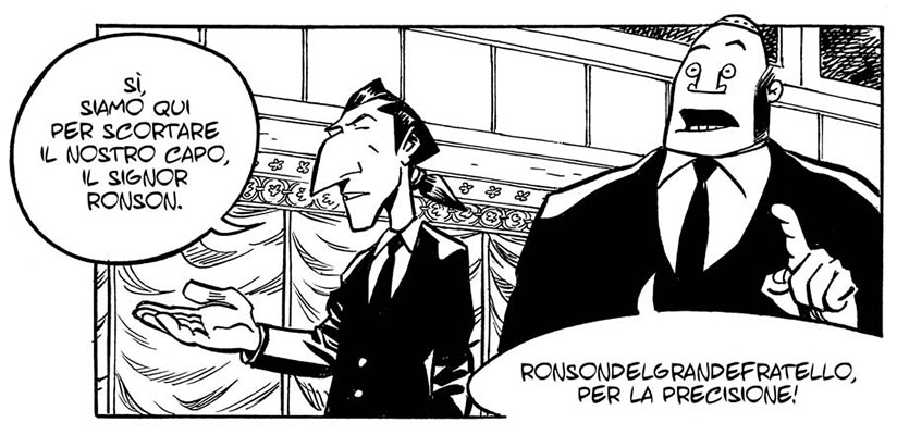 Vugnetta tratta da Nirvana numero 7 Vugnetta tratta da Nirvana numero 7<br>matite di Daniele Caluri, chine di Bruno Cannucciari<br><i>(c) 2012 Emiliano Pagani, Daniele Caluri, Panini Comics</i>