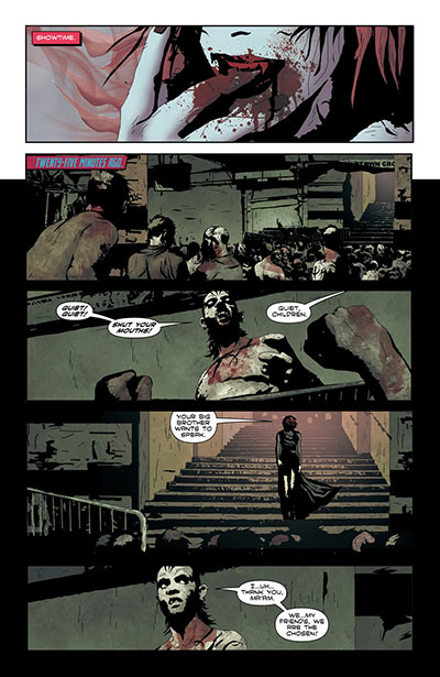Tavola tratta da I, Vampire<br>disegni di Andrea Sorrentino, colori di Jenny Frison e Marcelo Maiolo<br><i>(c) TM & © 2012 DC Comics - Edizione italiana: Lion Comics</i>
