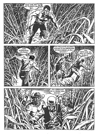 Tavola tratta dagli albi numero 570/572<br>disegni di Raffaele Della Monica<br><i>(c) 2012 Sergio Bonelli Editore</i>