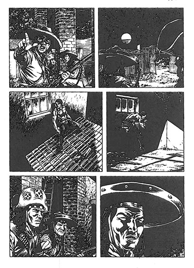 Tavola tratta dagli albi numero 573/574<br>disegni di Paolo Bisi<br><i>(c) 2012 Sergio Bonelli Editore</i>