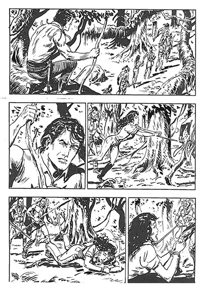 Tavola tratta dal Gigante numero 2<br>disegni di Gallieno Ferri<br><i>(c) 2012 Sergio Bonelli Editore</i>