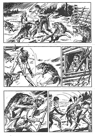 Tavola tratta dal Gigante numero 2<br>disegni di Gallieno Ferri<br><i>(c) 2012 Sergio Bonelli Editore</i>