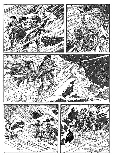 Tavola tratta dal Maxi numero 19<br>disegni di Alessandro Chiarolla<br><i>(c) 2012 Sergio Bonelli Editore</i>