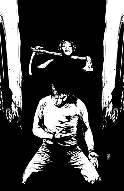 Cover USA I, Vampire #6 - bianco & nero<br>disegni di Andrea Sorrentino<br><i>(c) TM & © 2012 DC Comics - Edizione italiana: Lion Comics</i>