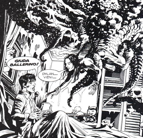 Il "parassita" avvolge gli incubi di Dylan<br>disegni di Alessandro Baggi<br><i>(c) 2012 Sergio Bonelli Editore</i>