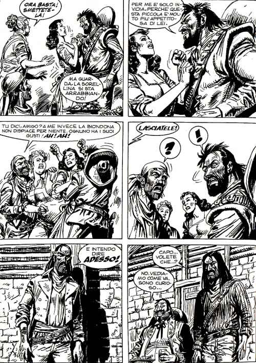Una difficile situazione per Padre Blanco Una difficile situazione per Padre Blanco<br>Tex 626, pag.67 - Tavola di José Ortiz<br><i>(c) 2012 Sergio Bonelli Editore</i>