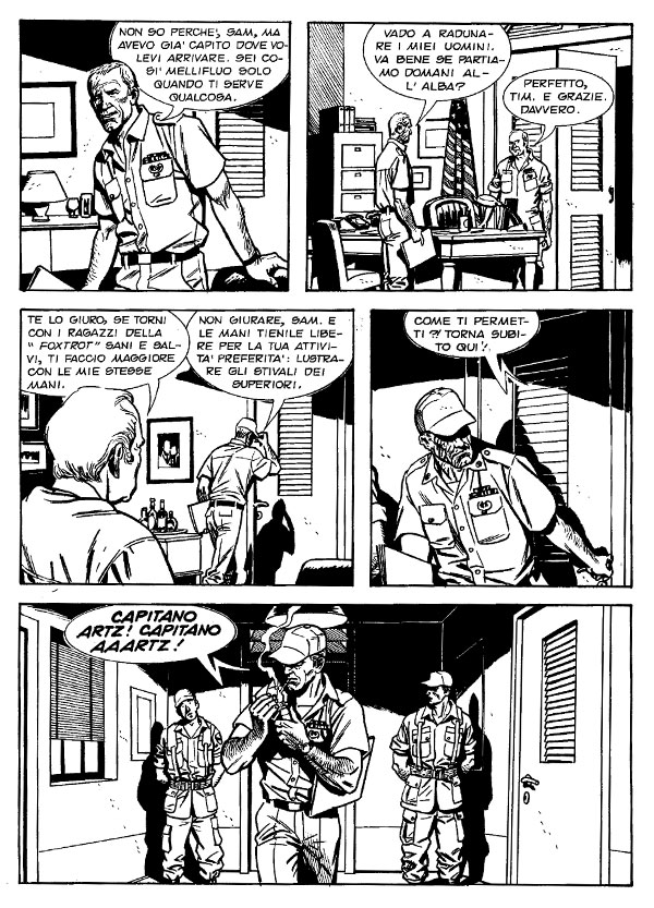 Tavola tratta dal numero 7<br>disegni di Giampiero Casertano<br><i>(c) 2013 Sergio Bonelli Editore</i>