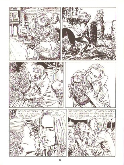 L'incontro L'incontro<br>Pag.13, tavola di Bruno Brindisi<br><i>(c) 2012 Sergio Bonelli editore</i>