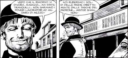 L'angelo custode dal bel sorriso<br>Almanacco del West 2013, pag.80 - disegni di Carlos Gomez<br><i>(c) 2013 Sergio Bonelli Editore</i>