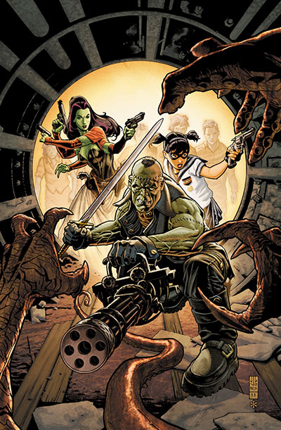 Cover USA Frankenstein, agente dello S.H.A.D.E. #1 Cover USA Frankenstein, agente dello S.H.A.D.E. #1<br>disegni di J.G. Jones, colori di Hi Fi<br><i>(c) TM & © 2013 DC Comics - Edizione italiana: Lion Comics</i>