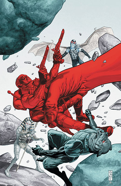 Cover USA Frankenstein, agente dello S.H.A.D.E. #6<br>disegni di J.G. Jones, colori di Hi Fi<br><i>(c) TM & © 2013 DC Comics - Edizione italiana: Lion Comics</i>