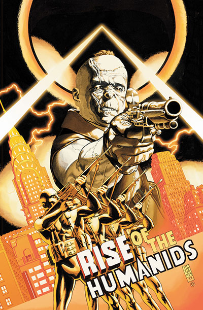 Cover USA Frankenstein, agente dello S.H.A.D.E. #7 Cover USA Frankenstein, agente dello S.H.A.D.E. #7<br>disegni di J.G. Jones, colori di Hi Fi<br><i>(c) TM & © 2013 DC Comics - Edizione italiana: Lion Comics</i>