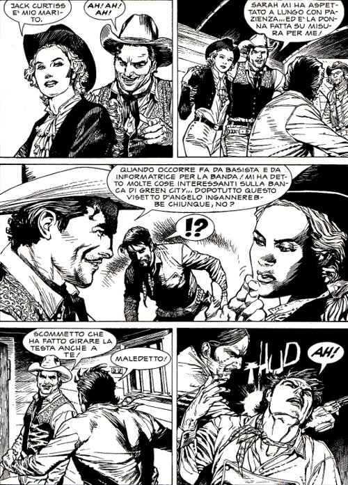 Mr. & Mrs. Curtiss e... "Kit"<br>Tex 628, pag.65 - Tavola di Stefano Andreucci<br><i>(c) 2013 Sergio Bonelli Editore</i>