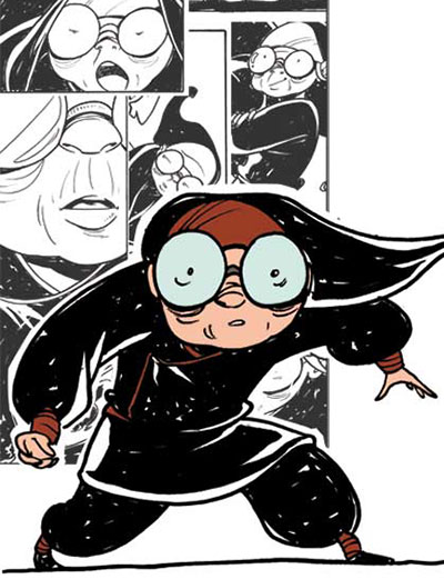 Suore Ninja - Studio Personaggi: Suor Adalgisa<br>disegni di Vanessa Cardinali<br><i>(c) 2013 Davide La Rosa, Vanessa Cardinali & Edizioni Star Comics</i>